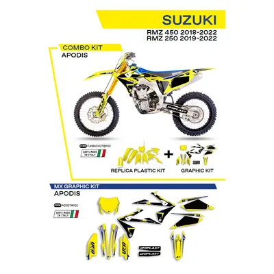 UFO KOMPLET PLASTIKÓW SUKIT418102 PLUS KOMPLET NAKLEJEK (OKLEIN) SUZUKI RMZ 250 19-22; RMZ 450 1