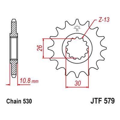 Řetězové kolo přední JT SPROCKETS JTF579.14 (57914JT) (JT řetězové kolo přední 579 14 (57914JT))