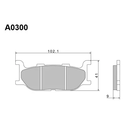 Brzdové destičky NISSIN A0300 (NISSIN brzdové destičky KH179 PREMIUM SEMI-METALLIC (sintrované 