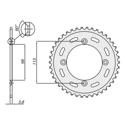 Rozeta SUNSTAR SUN1-1390-48 (JTR894.48, 455248JT) (SUNSTAR rozeta 4552 48 (JTR894.48) (455248JT)