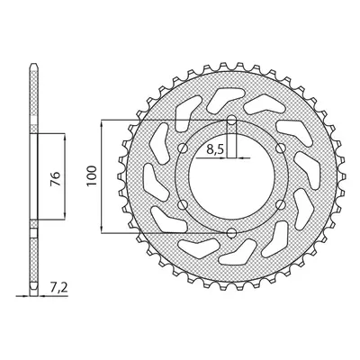 Rozeta SUNSTAR SUN1-2221-48 (JTR1844.48, 451348JT) (SUNSTAR rozeta 4513 48 (JTR1844.48) (451348J