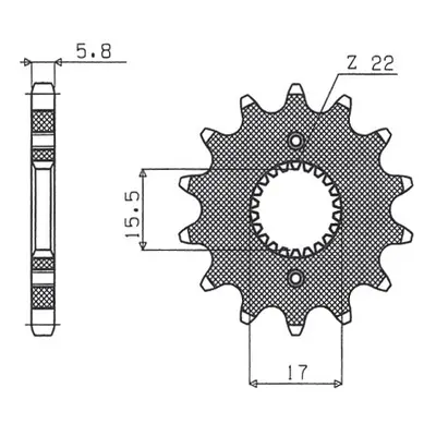 Ozubené kolo přední SUNSTAR SUN10715 (JTF1256.15, 33215JT) (SUNSTAR ozubené kolo přední 332 15 (