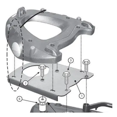 Zadní nosič kufru KAPPA KR5107 (KAPPA zadní nosič kufru BMW F 650GS (08-17), F 700GS (13-17), F 