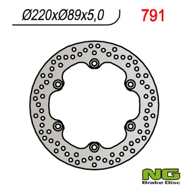 Brzdový kotouč NG Brakes NG791 (NG brzdový kotouč zadní SUZUKI GSXR/ SV/ TL (220X89X5) (5X10,5mm