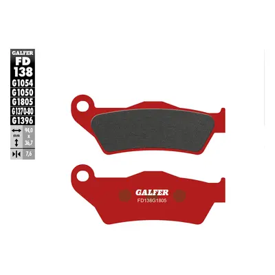 Brzdové destičky Galfer FD138G1805 (KH181) (GALFER brzdové destičky KH181 polokovové (BREMBO) TR