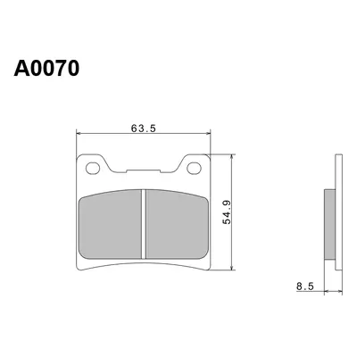 Brzdové destičky NISSIN A0070 (NISSIN brzdové destičky KH88 PREMIUM SEMI-METALLIC (sintrované )