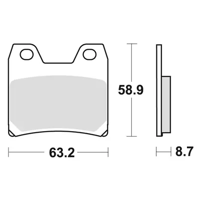 TRW ZF brzdové destičky KH348 organické YAMAHA FZS 1000 FAZER 01-05, XJR 1300 02-16, zadní (TRW 