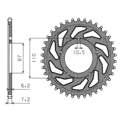 Rozeta SUNSTAR SUN1-4386-47 (JTR807.47, 82847JT) (SUNSTAR rozeta 828 47 (JTR807.47) (82847JT))