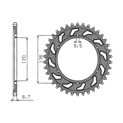 Rozeta SUNSTAR SUN1-5505-44 (JTR862.44, 86444JT) (SUNSTAR rozeta 864 44 (JTR862.44) (86444JT))