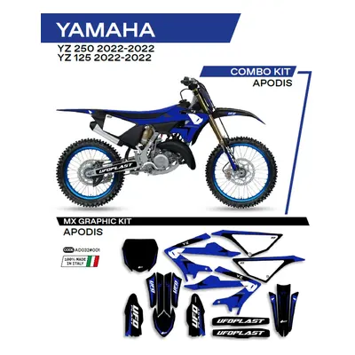 Sada samolepek (dýhy) UFO AD032001 (UFO sada samolepek (dýhy) YAMAHA YZ 125/250 22 APODIS barva 