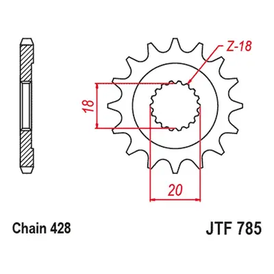 Řetězové kolo přední JT SPROCKETS JTF785.13 (42613JT) (JT řetězové kolo přední 426 13 (42613JT))