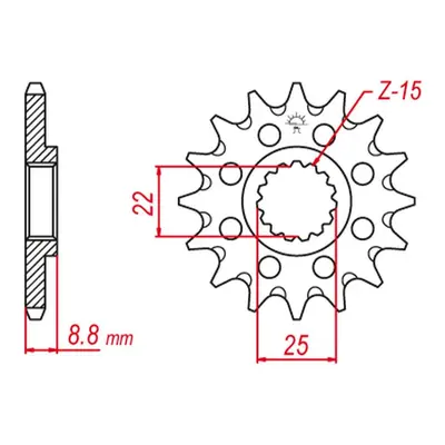 Prodej řetězové kolo přední GROSSKOPF 124817G (124817, JTF1901.17) (GROSSKOPF prodej řetězové ko