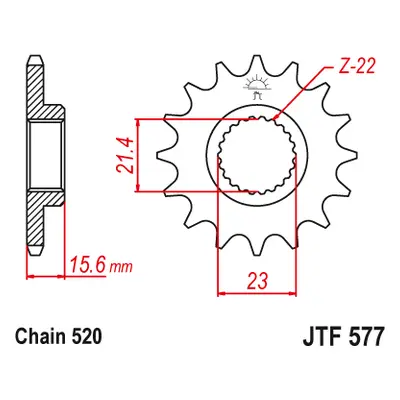 JT Sprockets ozubené kolo JTF577.15 (44115JT) (Přední ozubené kolo JT Sprockets JTF577.15)