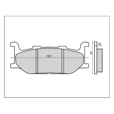 Brzdové destičky BRENTA BR3057 (BRENTA brzdové destičky KH179 (organické) YAMAHA XJ/XV/XVS/XP př