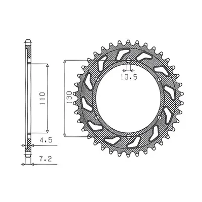 Rozeta SUNSTAR SUN1-4474-45 (JTR1876.45, 438545JT) (SUNSTAR rozeta 4385 45 (JTR1876.45) (438545J