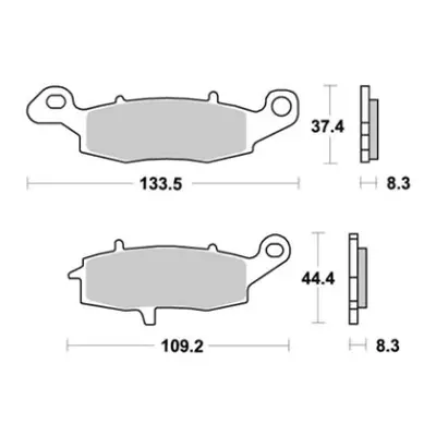 BRENTA brzdové destičky KH231 (organické) pravý přední (BR3091) (BRENTA brzdové destičky KH231 (