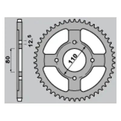 CHT rozeta 284 40 HONDA CB 650 79-81 (284-40) (JTR284.40) (CHT rozeta 284 40 HONDA CB 650 79-81 