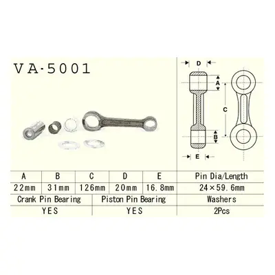 Ojniční sada VESRAH VA-5001 (VESRAH ojniční sada HONDA CR 250 84-01 (VA5001) GAS GAS NEW EC 250/