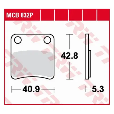 Brzdové destičky TRW LUCAS MCB832P (KH257/2) (TRW LUCAS brzdové destičky (brzda stojící) KH257/2