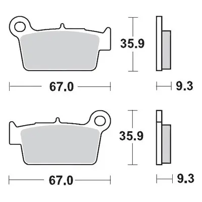 Brzdové destičky MOTO-MASTER 094512 (MOTO-MASTER brzdové destičky KH367 SINTER METAL RACING: 12 