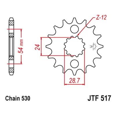 Ozubené kolo přední JT SPROCKETS JTF517.15 (52615JT) (JT ozubené kolo přední 526 15 (52615JT))