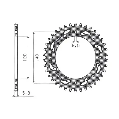 Rozeta SUNSTAR SUN1-3532-46 (JTR487.46, 49146JT) (SUNSTAR rozeta 491 46 (JTR487.46) (49146JT))