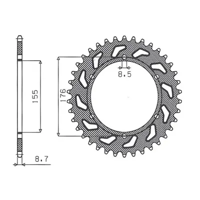 Rozeta SUNSTAR SUN1-5698-44 (JTR2011.44, 439244JT) (SUNSTAR rozeta 4392 44 (JTR2011.44) (439244J