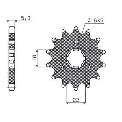 Ozubené kolo přední SUNSTAR SUN33213 (JTF1445.13, 42313JT) (SUNSTAR ozubené kolo přední 423 13 (