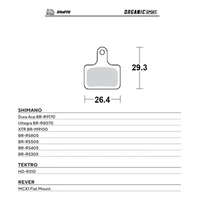 Brzdové destičky organické MOTO-MASTER 731842 (MOTO-MASTER BIKE PRO brzdové destičky organické S