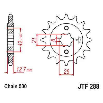 JT Sprockets ozubené kolo JTF288.18 (28818JT) (Přední ozubené kolo JT Sprockets JTF288.18)