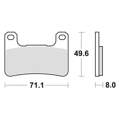 Brzdové destičky TRW LUCAS MCB752SV (KH379) (TRW ZF brzdové destičky KH379 sintrované STREET KAW