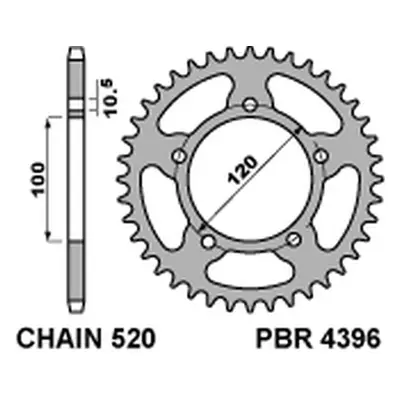 Rozeta PBR 439639C45 (JTR703.39) (PBR rozeta 4396 39 (JTR703.39))