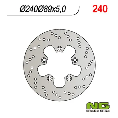 Brzdový kotouč NG Brakes NG240 (NG brzdový kotouč zadní SUZUKI GSF/GSR/SV/RF (240X89X5) (5X10,5m