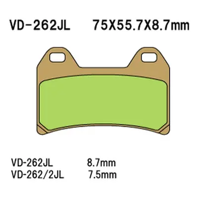 Brzdové destičky VESRAH VD-262JL (VESRAH brzdové destičky KH244 sintrované barva zlatá vyrobeno 