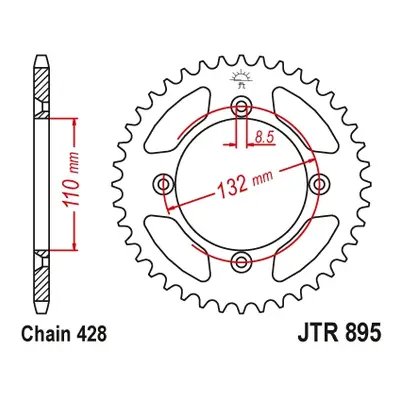 Rozeta JT SPROCKETS JTR895.49ZBK (448649JTZBK) (JT rozeta 4486 49 (448649JTZBK)* barva černá)