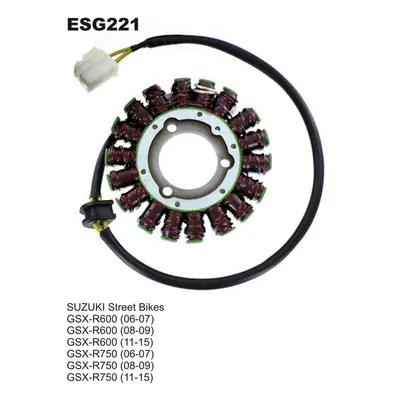 ELECTROSPORT vinutí alternátoru (stator) SUZUKI GSXR 600 06-16, GSXR 750 06-17 (ESG221) (ELECTRO