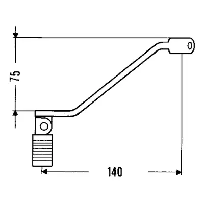Spojková páčka ocelová BUZZETTI BZ7250 (BUZZETTI spojková páčka ocelová HONDA XL 350R; XL 600; Y