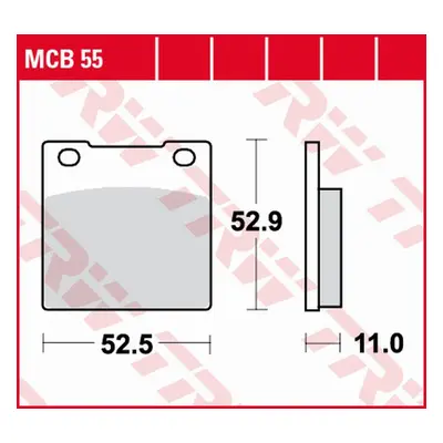 Brzdové destičky TRW LUCAS MCB55 (KH031) (TRW LUCAS ZF brzdové destičky KH031 organické HONDA CB