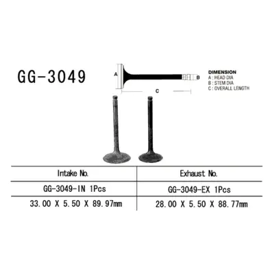 Výfukový ventil VESRAH GG-3049-EX (VESRAH výfukový ventil SUZUKI DR 200SE 01-13, DR 650SE 96-15 