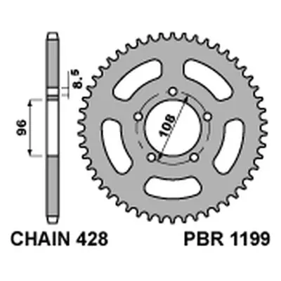 PBR rozeta 1199 49 C45 (119949C45) (Zadní ozubené kolo PBR 119949C45)