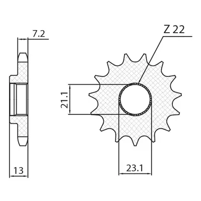 Ozubené kolo přední SUNSTAR SUN23515 (JTF1594.15, 214915JT) (SUNSTAR ozubené kolo přední 2149 15