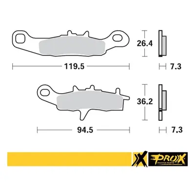 Brzdové destičky PROX 37.106202 (PROX brzdové destičky KH258 / KH349 KAWASAKI KX 80/85/100 97-20