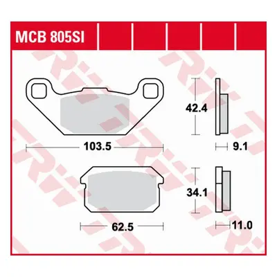 Brzdové destičky TRW LUCAS MCB805SI (KH431) (TRW LUCAS ZF brzdové destičky KH431 sintrované OFFR