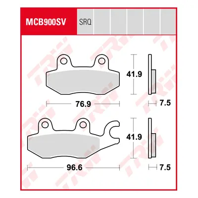 Brzdové destičky TRW LUCAS MCB900SV (KH197) (TRW LUCAS brzdové destičky KH197 KAWASAKI 250 R NIN