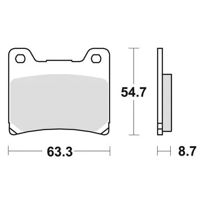 TRW ZF brzdové destičky KH88 organické YAMAHA TZR 125 88-00, FZR 600 89-95, YZF 600 96-02, FZ 75