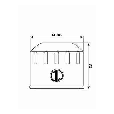 Olejový filtr MIW/MEIWA BO14003 (268557) (HF557, 50) (MIW/MEIWA olejový filtr OEM 711256620, 420