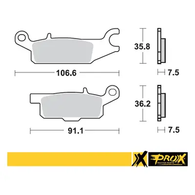 Brzdové destičky PROX 37.255102 (PROX brzdové destičky KH443 YAMAHA YFM 550 GRIZZLY 11-14, YFM 7