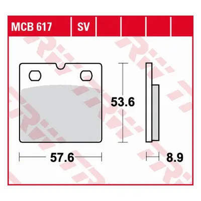Brzdové destičky TRW LUCAS MCB617SV (KH171) (TRW ZF brzdové destičky KH171 sintrované STREET BMW