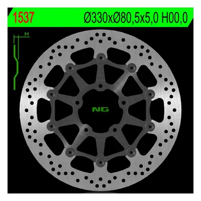 Brzdový kotouč NG Brakes NG1537 (NG brzdový kotouč přední KAWASAKI ZX 10R 16-18 (330X80,5X5) (5X