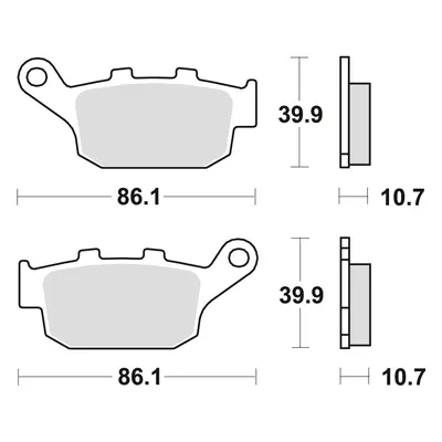 Brzdové destičky TRW LUCAS MCB585 (KH140) (TRW ZF brzdové destičky KH140 organické HONDA XLV TRA